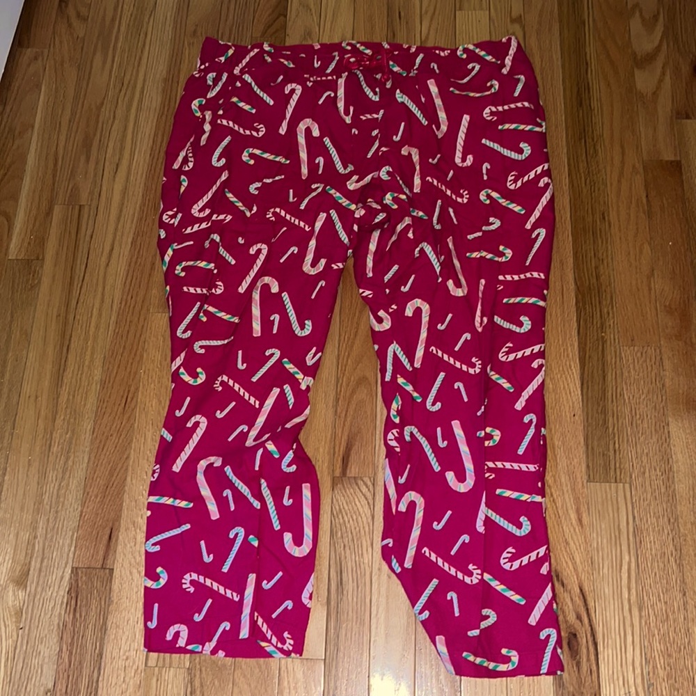 Old Navy Flannel Candy Cane Pajama Loungewear Pants Christmas Holiday XXL